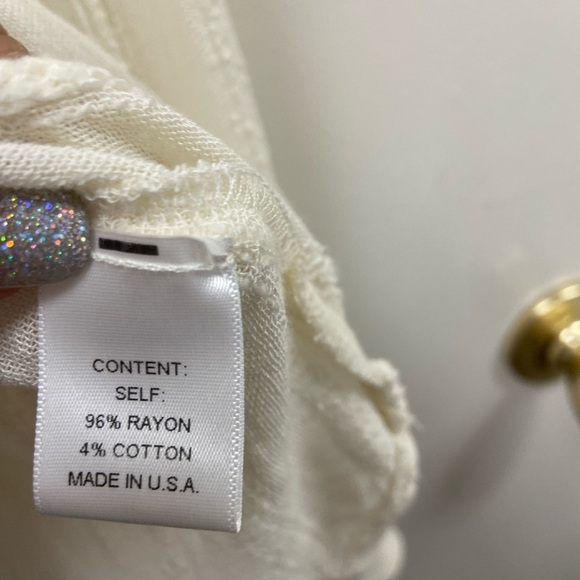 Anthropologie Maven West women’s cream colored pho wrap, blouse size large - Picture 5 of 5